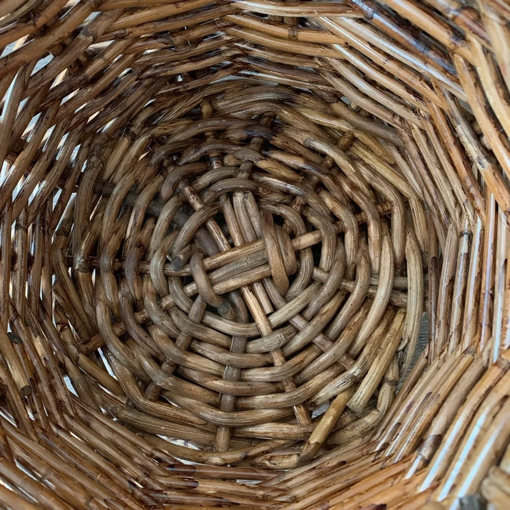 Handcrafted Brown Wicker Basket